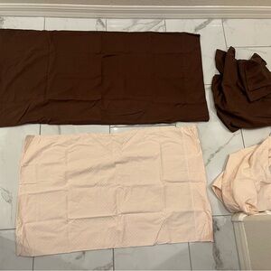 Brown and Cream Pillowcases 2 Sets